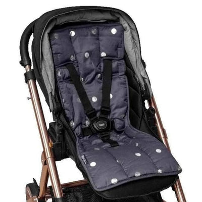 Pram Liner - Charcoal Silver Diamonds/Spots - Outlook Baby